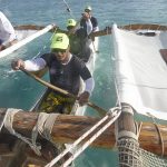 Les pirogues à voiles à la Tahiti Pearl Regatta 2017