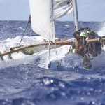 Les pirogues à voiles à la Tahiti Pearl Regatta 2017